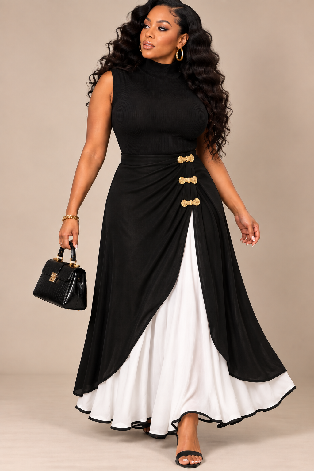 Sailers Girl 2 Layer Maxi Skirt