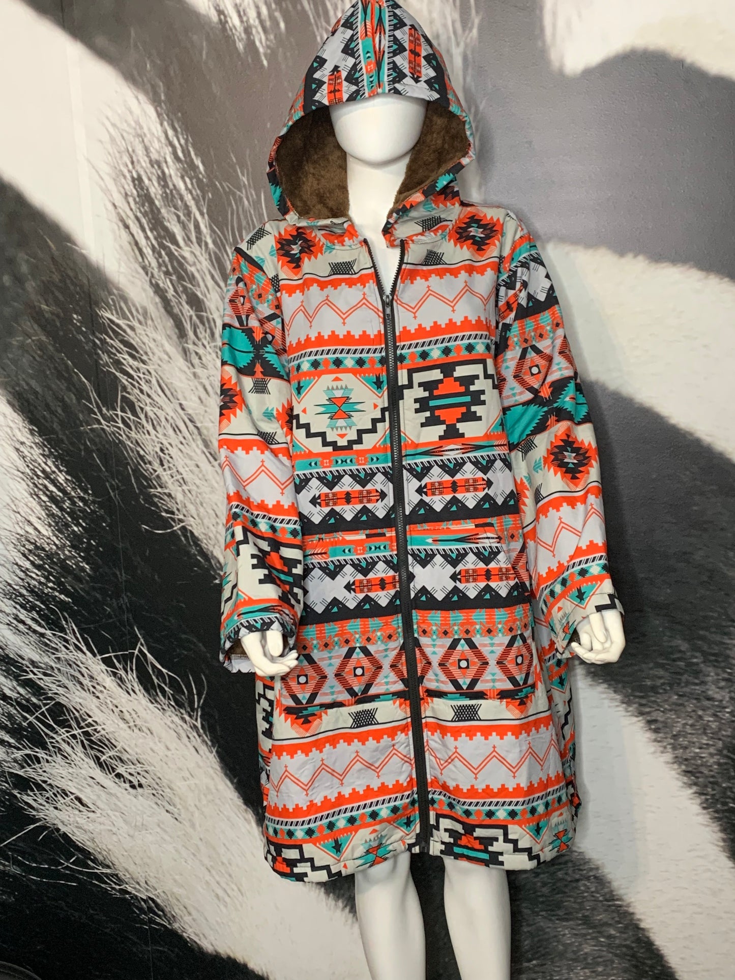 Aztec Print Boho Coat