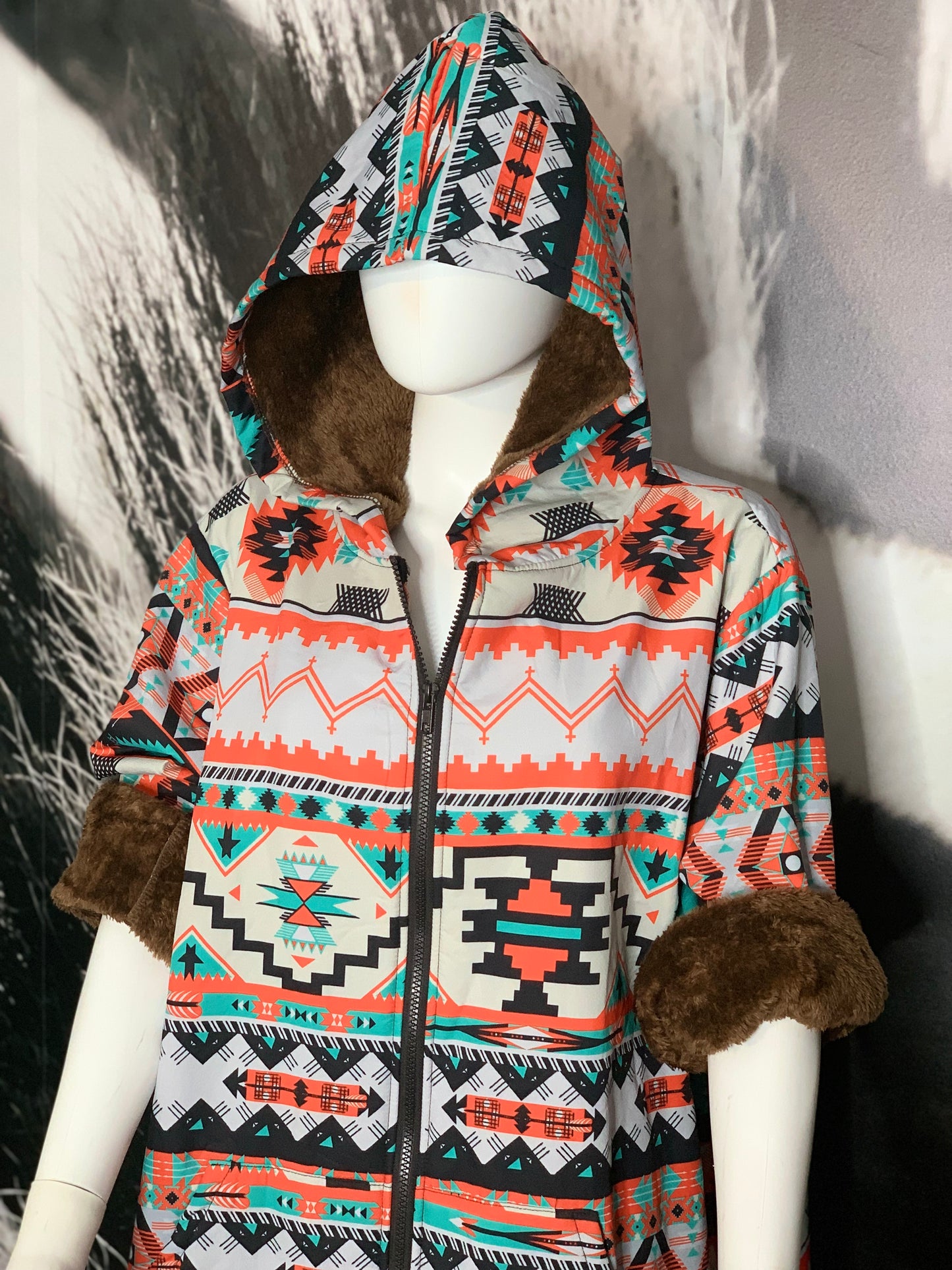 Aztec Print Boho Coat