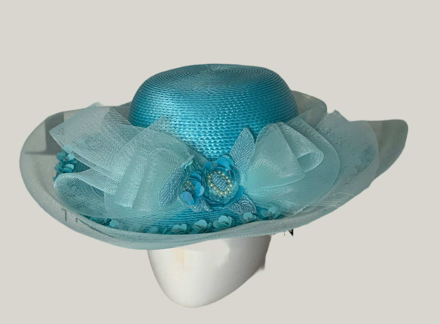 Icee Blue Patsy Evening Hat