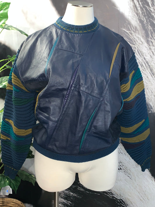 VNTG. Saxony Leather Sweater