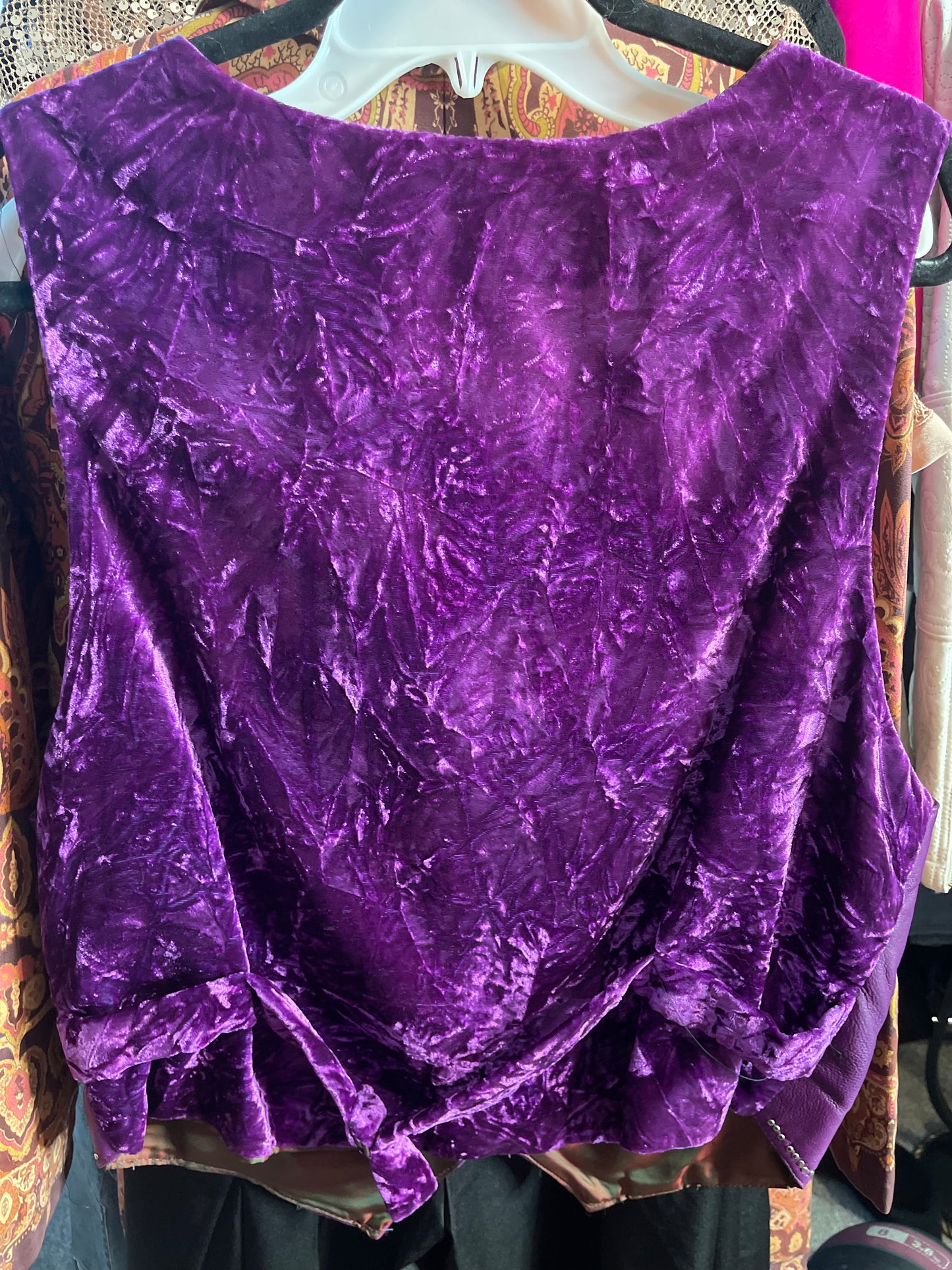 Purple Leather Vest