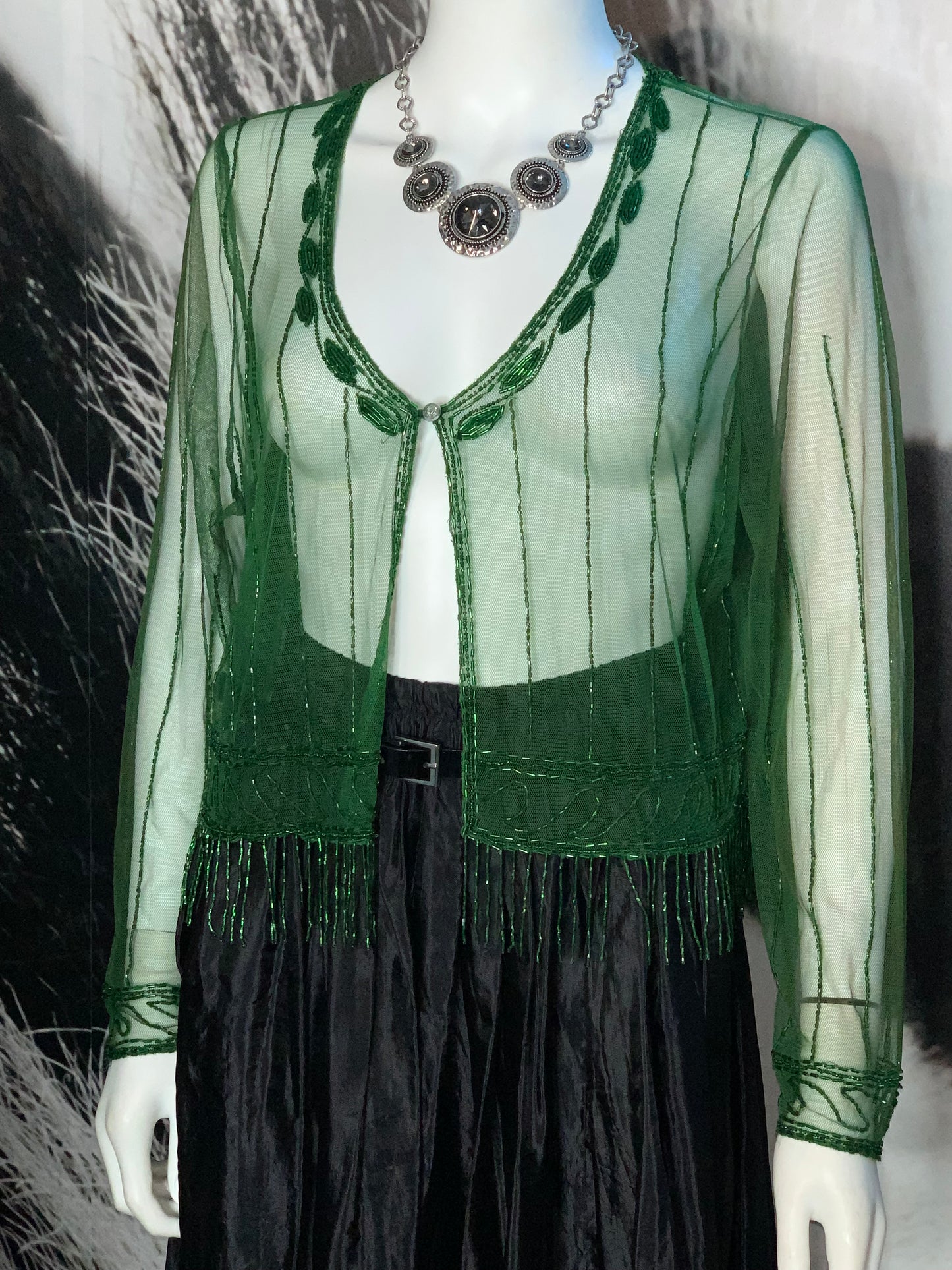 Beaded Sheer Cardigan