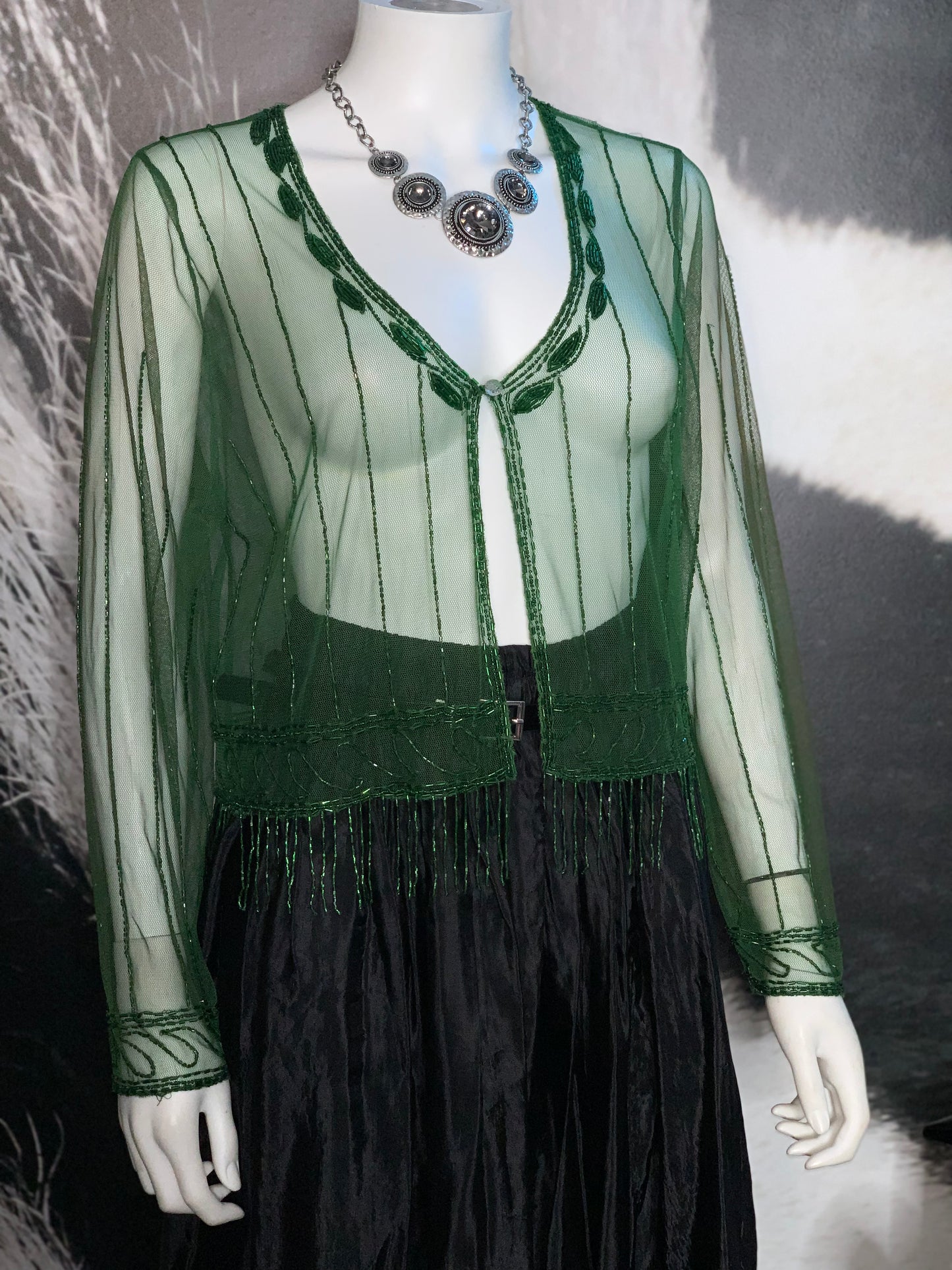 Beaded Sheer Cardigan