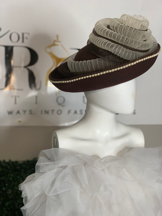 Chocolate Lady Top Evening Hat