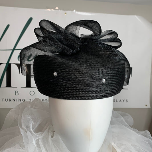 Bling Pillbox Evening Hat