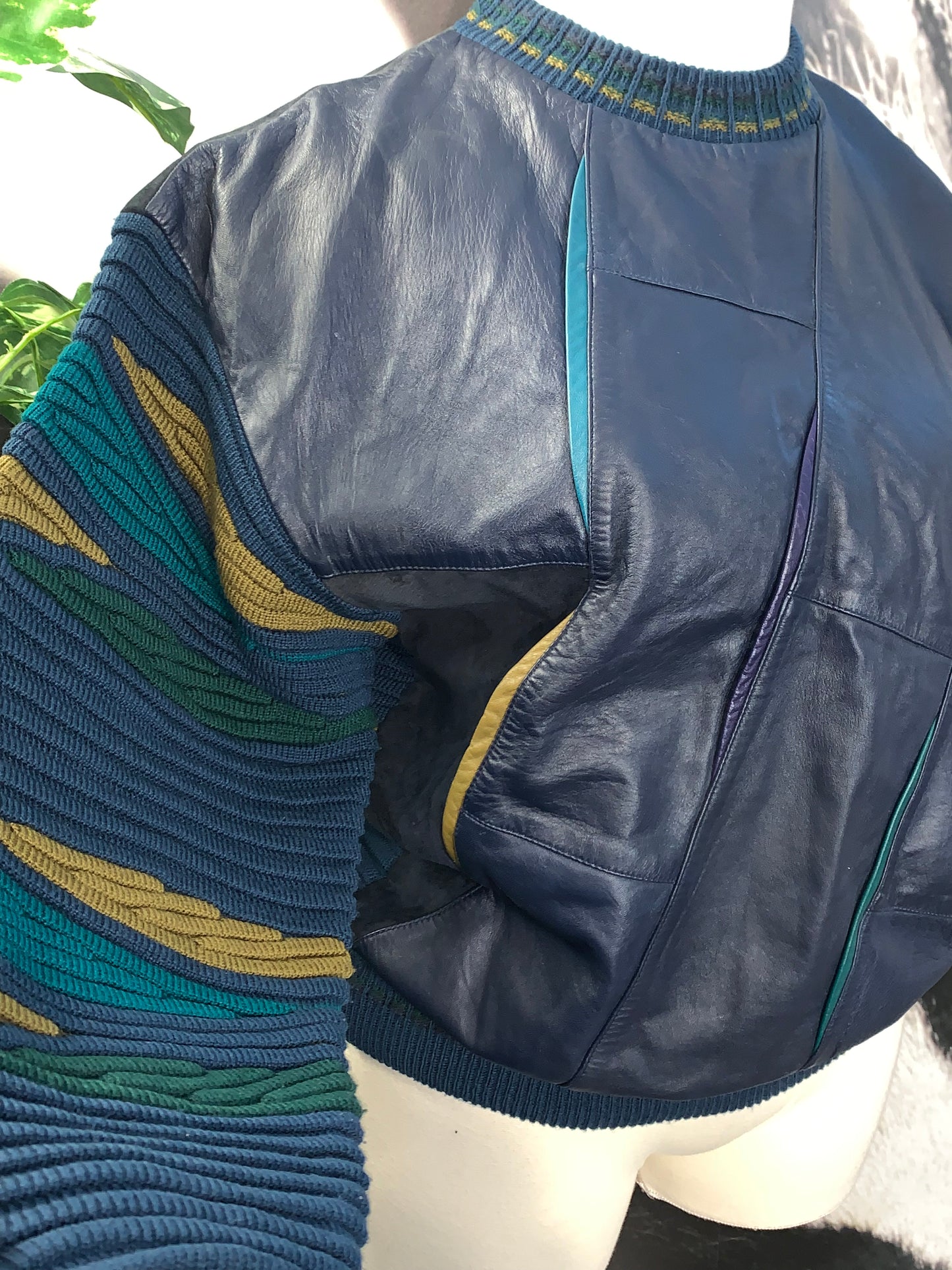 VNTG. Saxony Leather Sweater