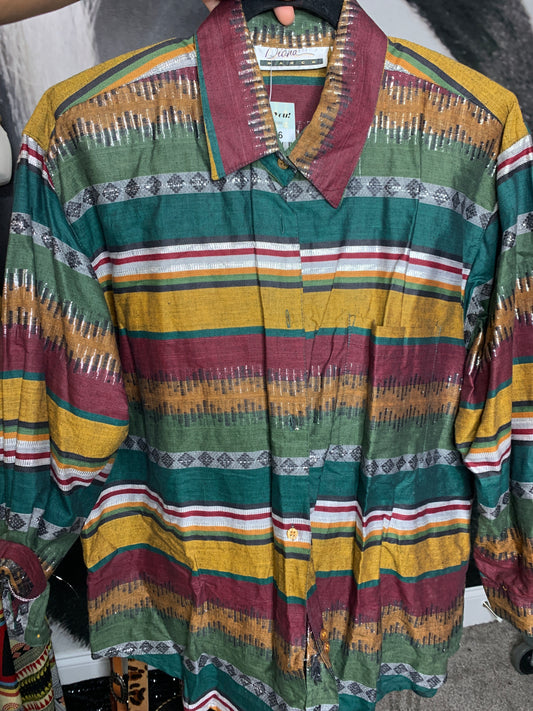 Vntg. D. Marco Mix Colors Blouse