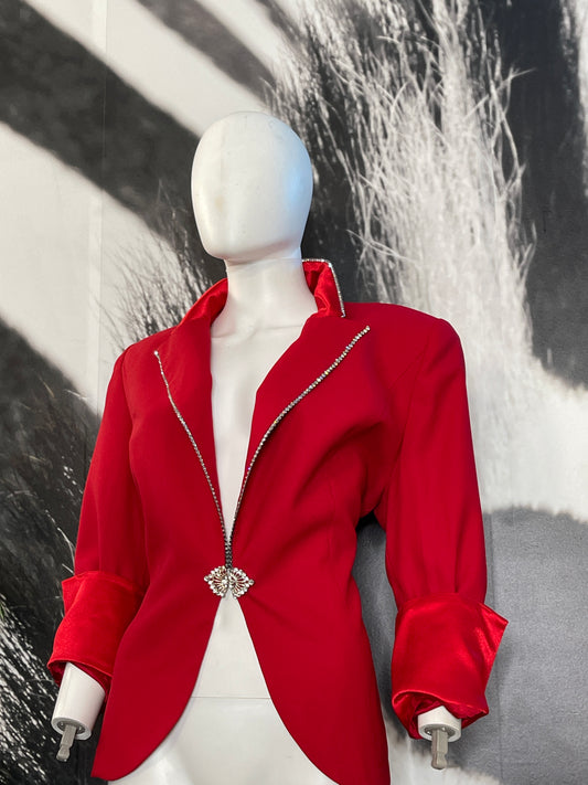 Lady In Red Bling Blazer