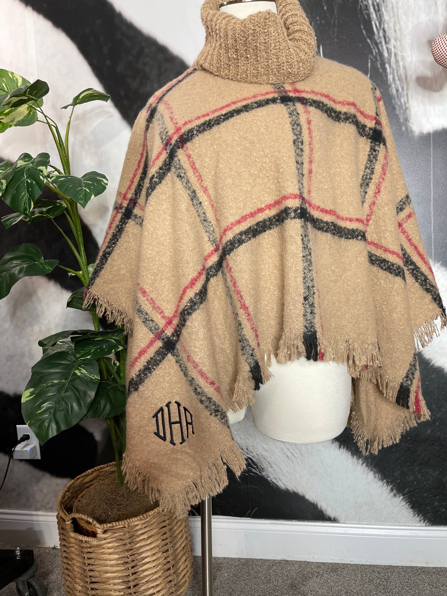 Marley Lilly Plaid Poncho