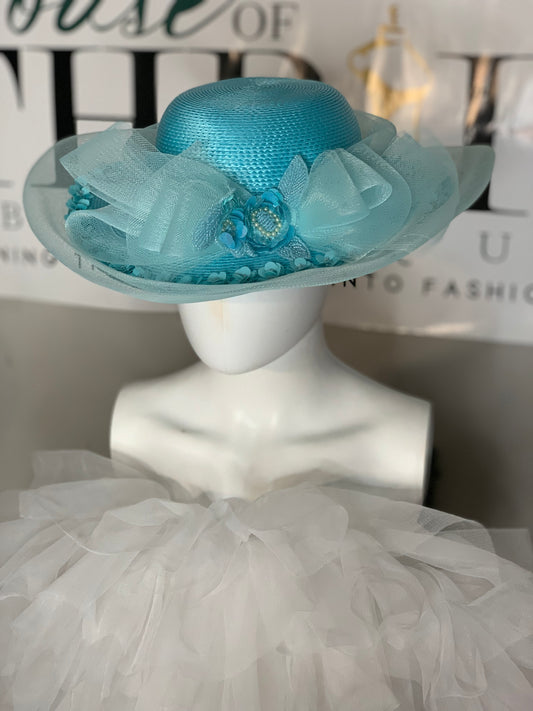 Icee Blue Patsy Evening Hat