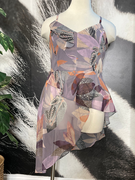 High Low Flirty Floral Top