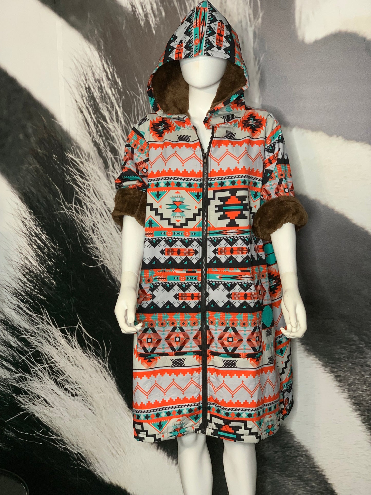 Aztec Print Boho Coat