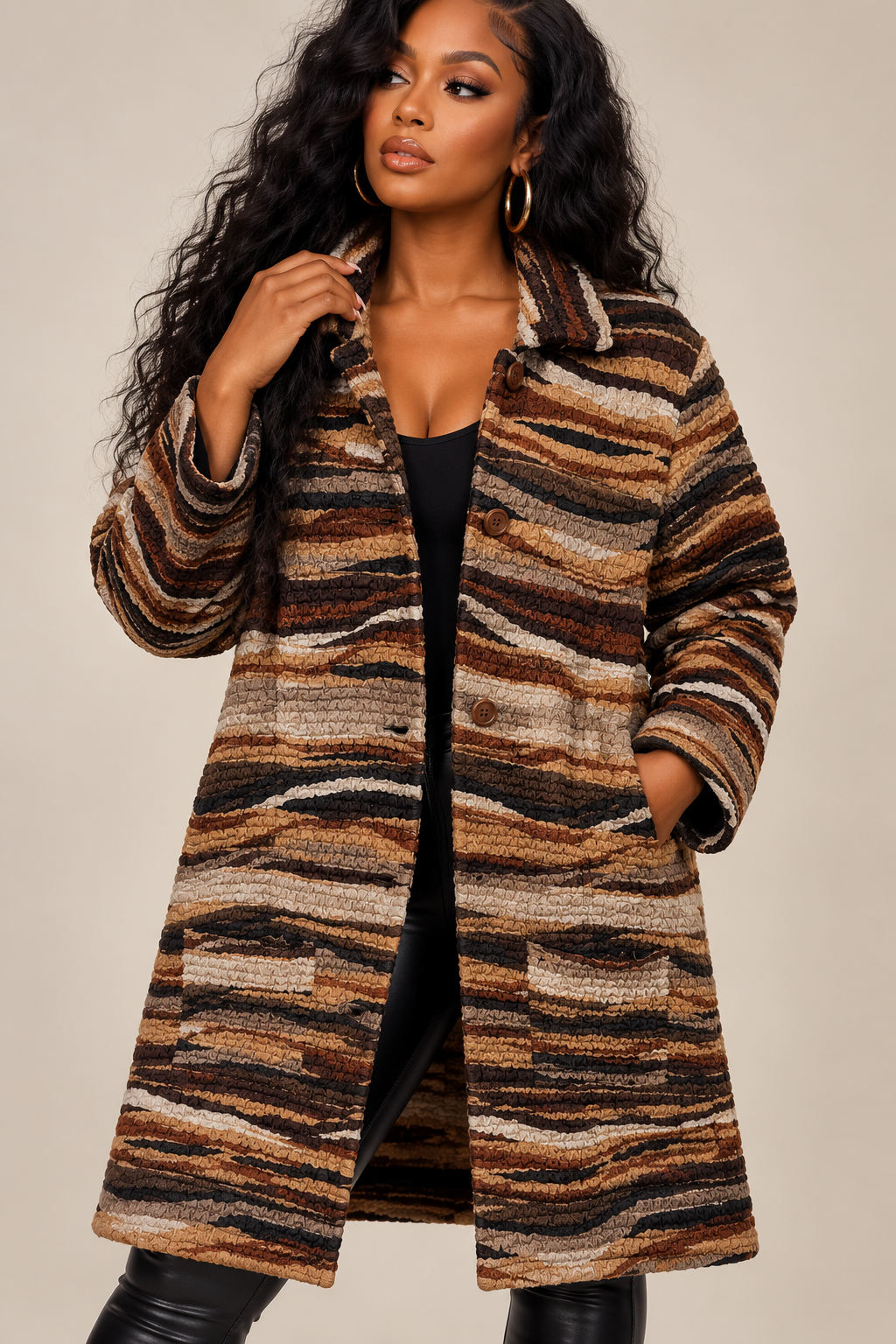 Coco Chocolate Duster Jacket