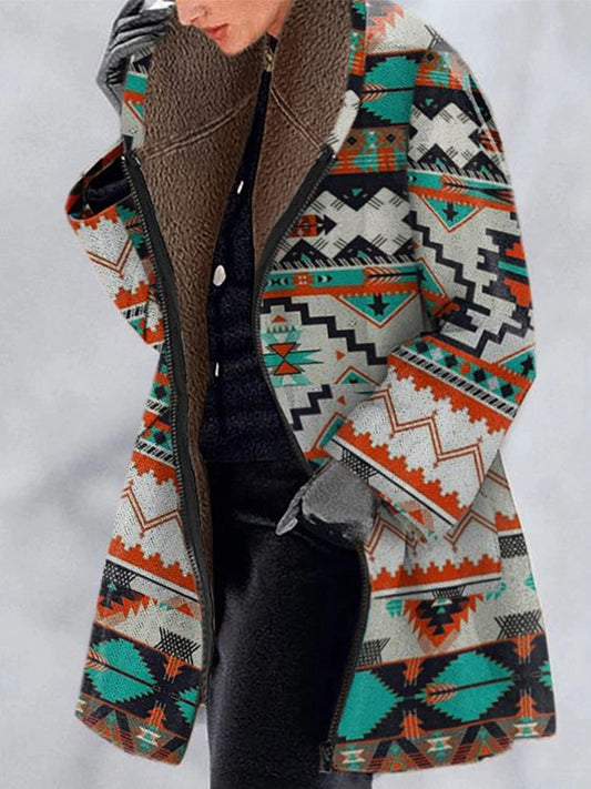 Aztec Print Boho Coat