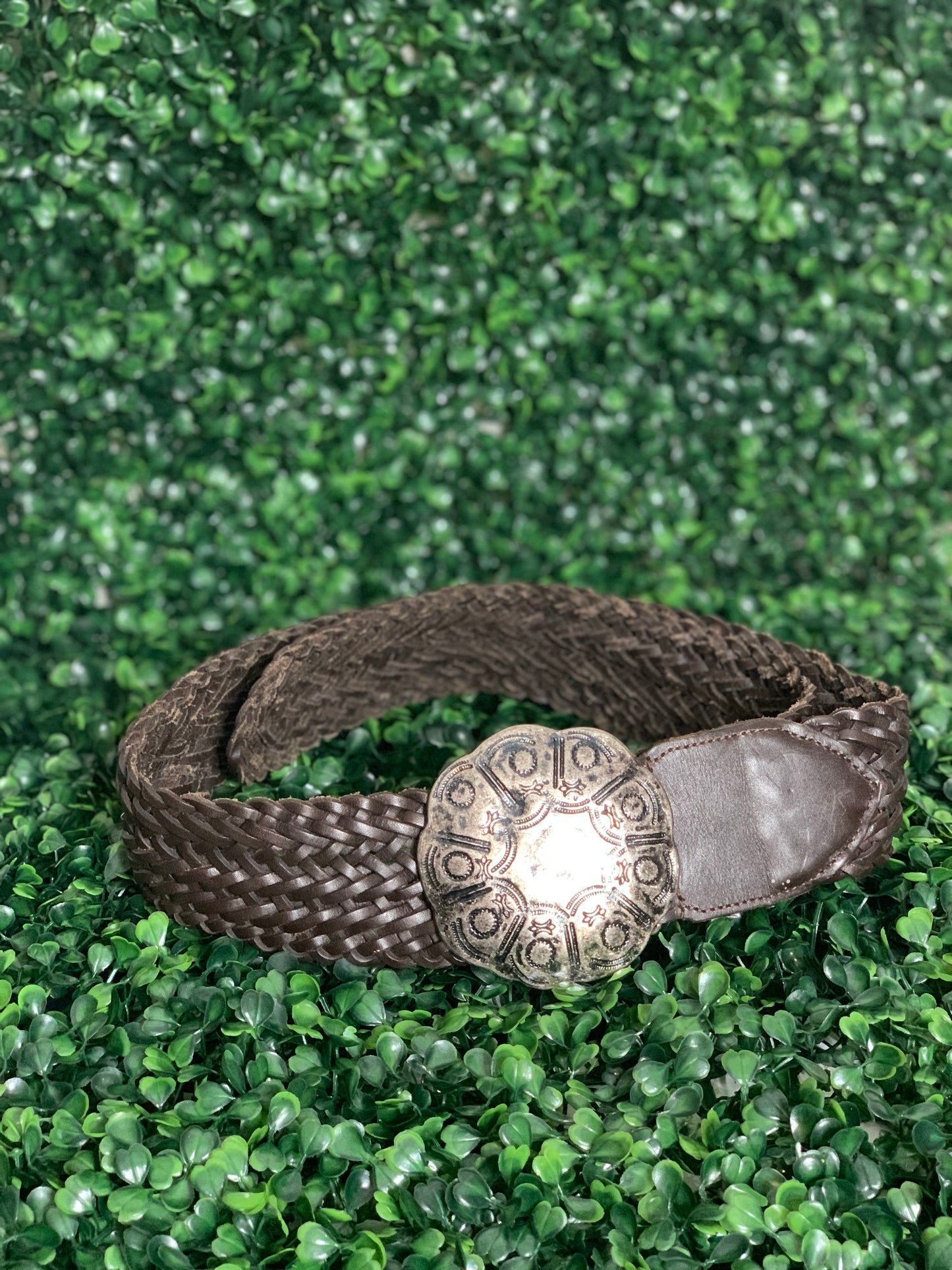 AB Fitch Leather Weaved Belt