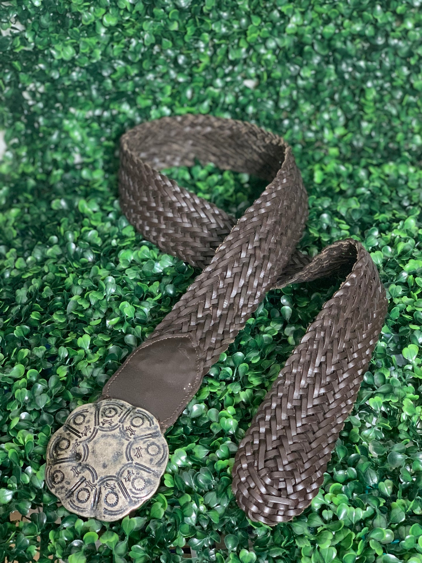 AB Fitch Leather Weaved Belt