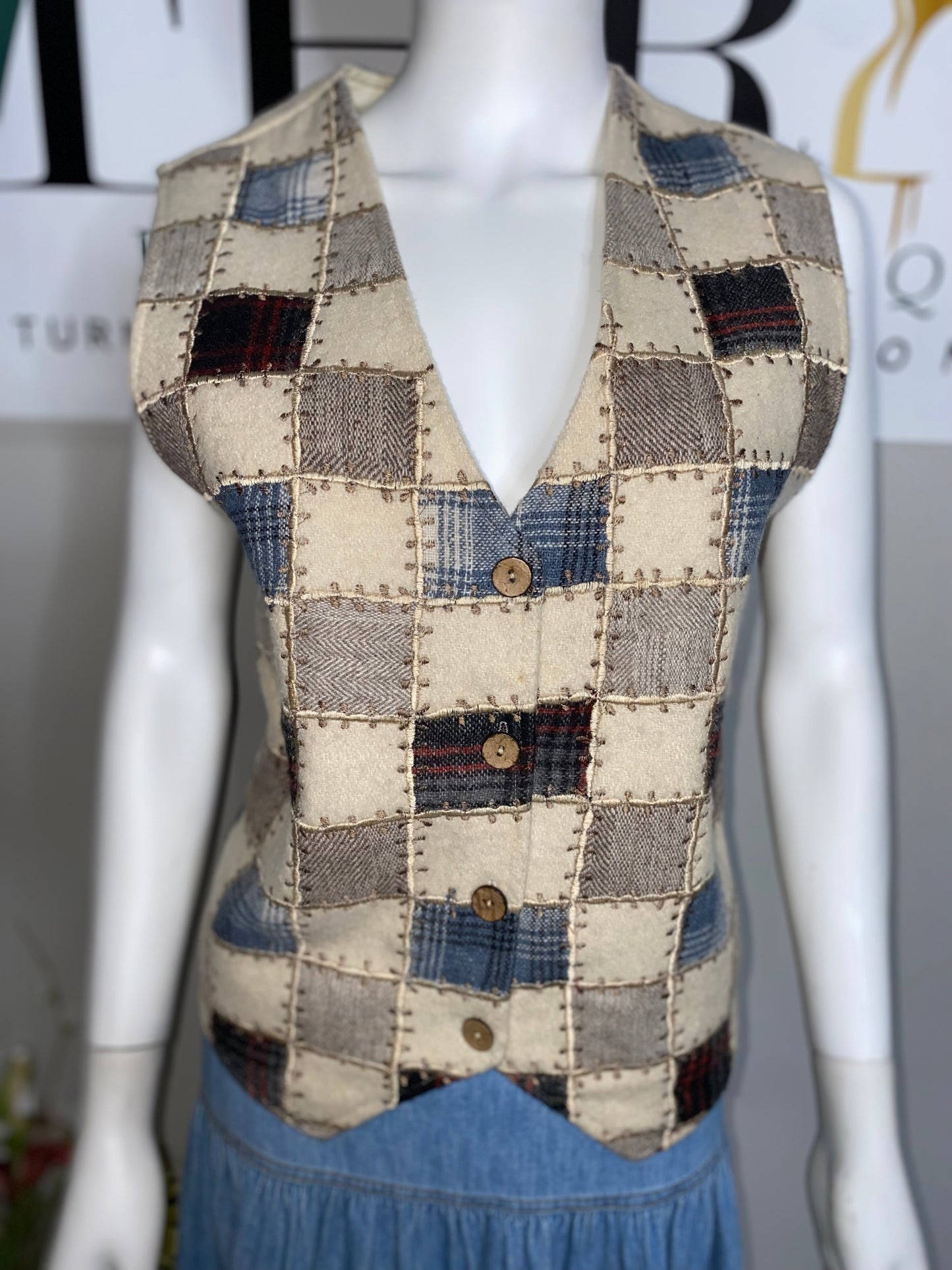 Vntg. P. Design Wool Blend Vest