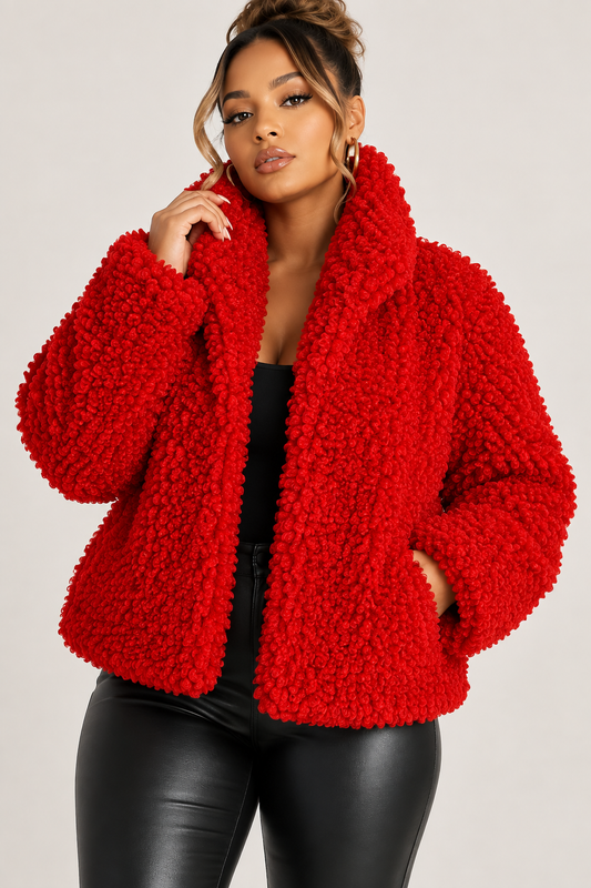 River Island Furry Bear Jacket