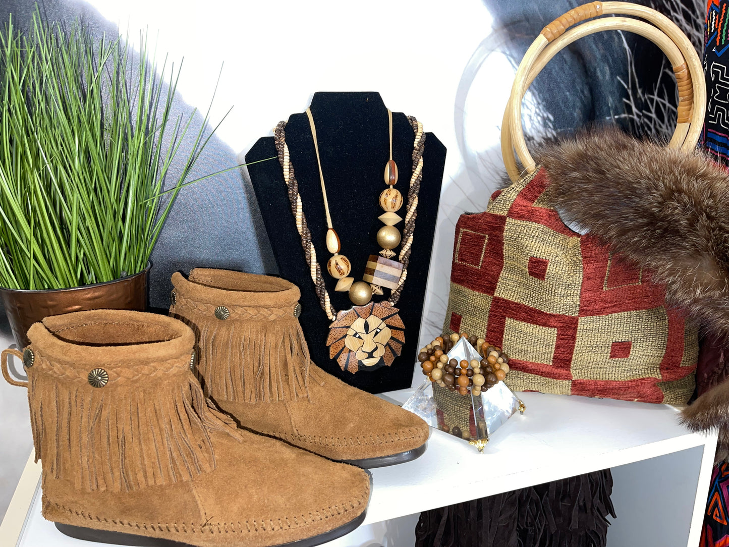 4pc Wooden Animal Necklace Set