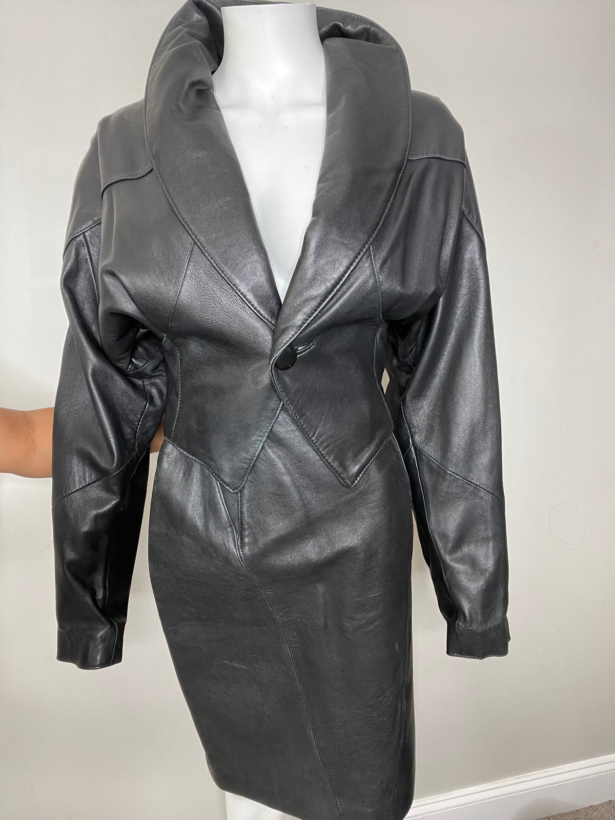 2pc  90’s Leather Skirt Set