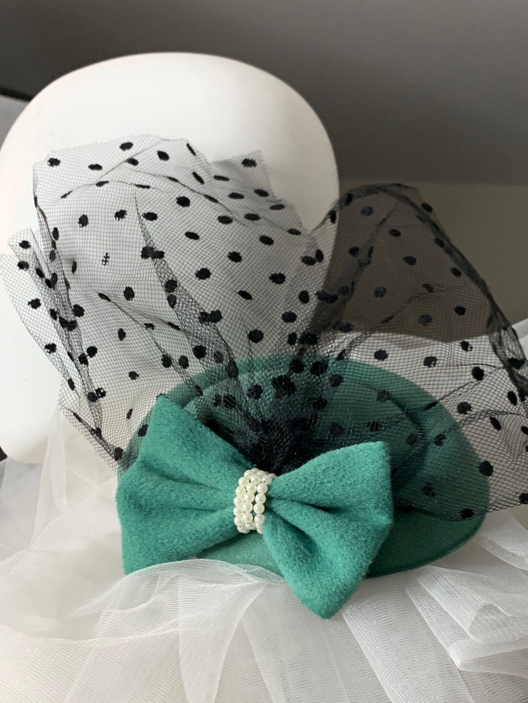 Vntg. Mint Grn. Fascinator