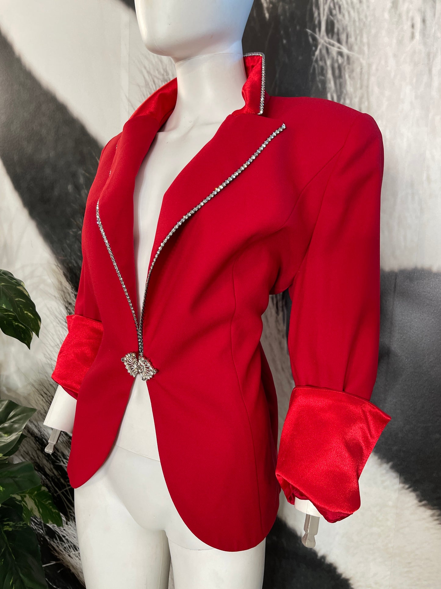 Lady In Red Bling Blazer
