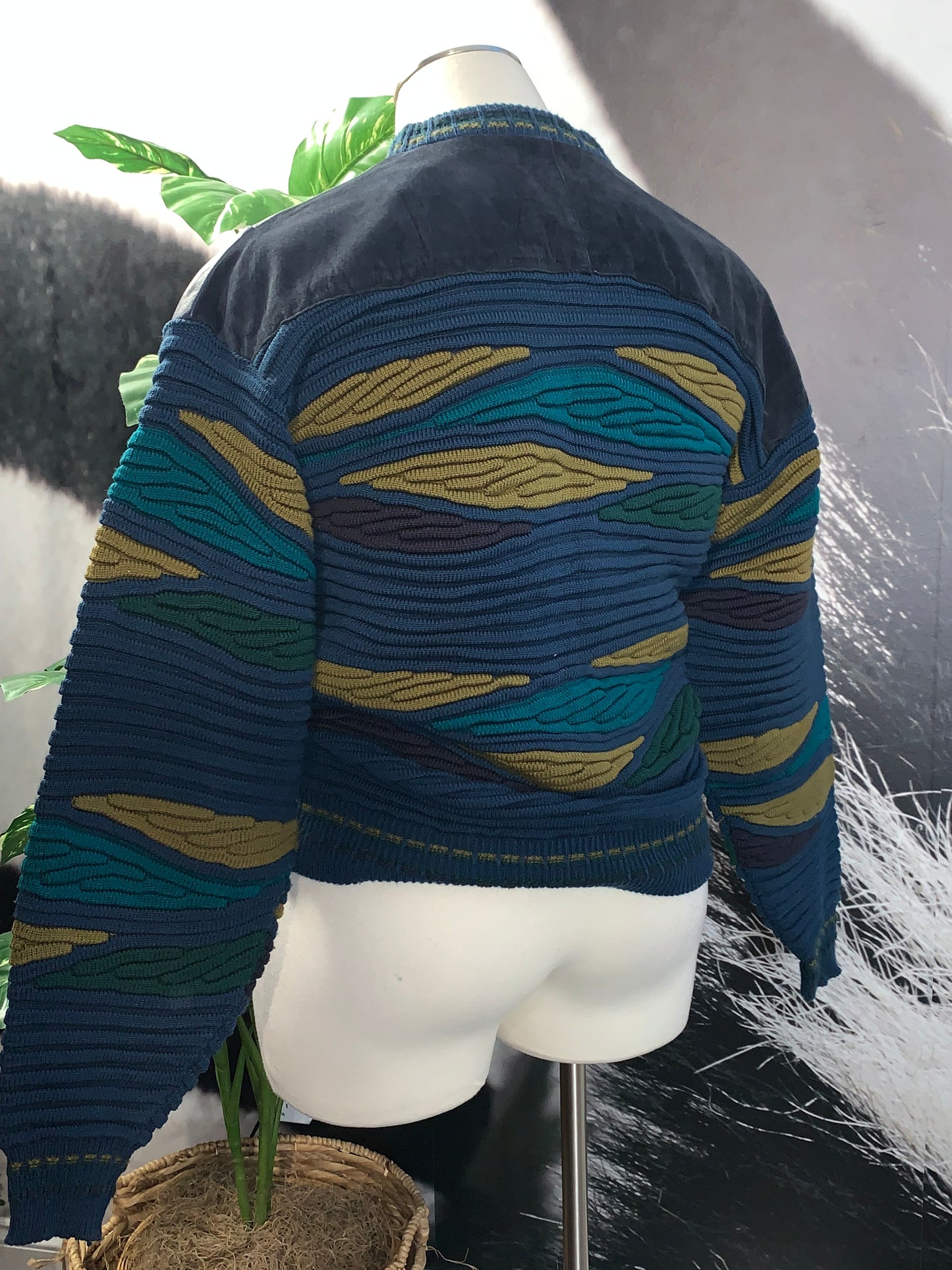 VNTG. Saxony Leather Sweater