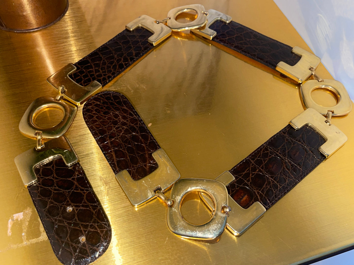Vntg. Crocodile Belt