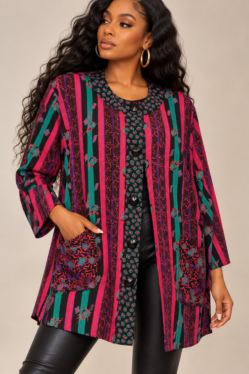 Retro Button Down Blouse