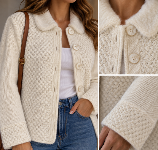 Jones NY Cream Knit Cardigan