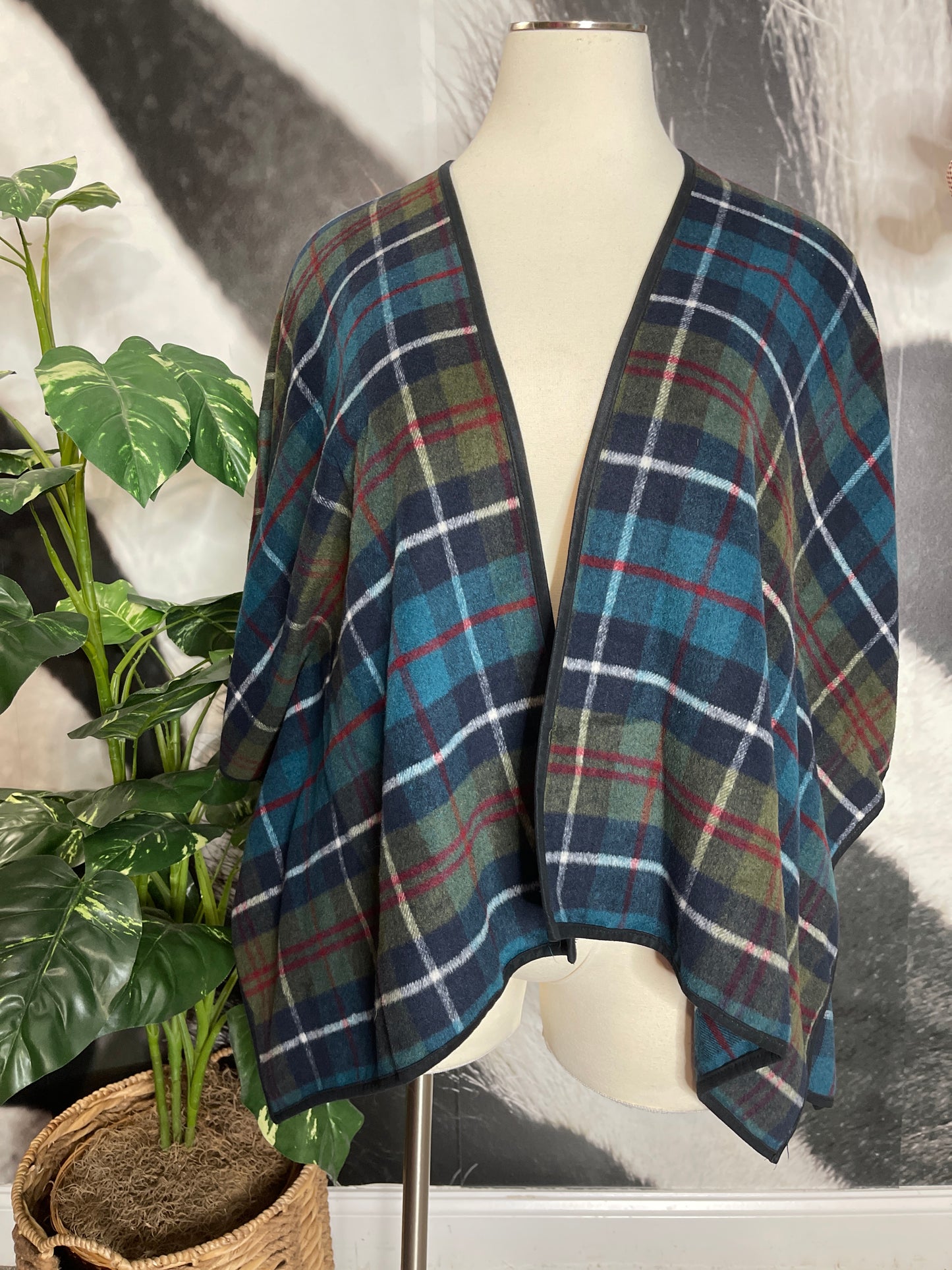 Old Navy Plaid Poncho
