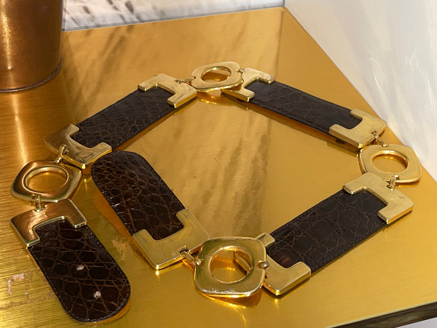 Vntg. Crocodile Belt