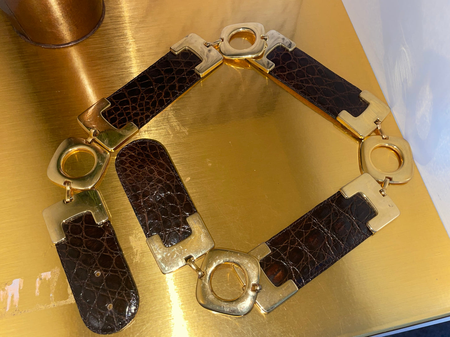 Vntg. Crocodile Belt