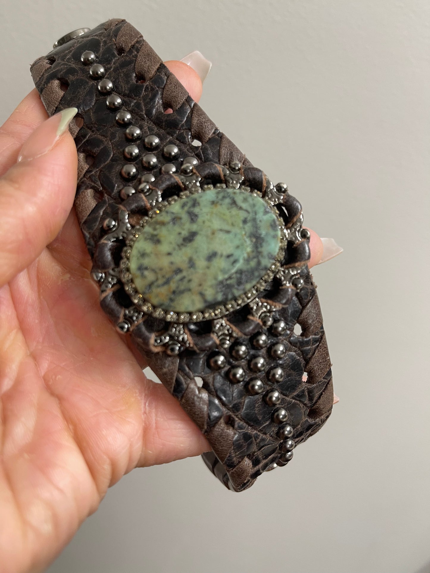 Leather bracelet band