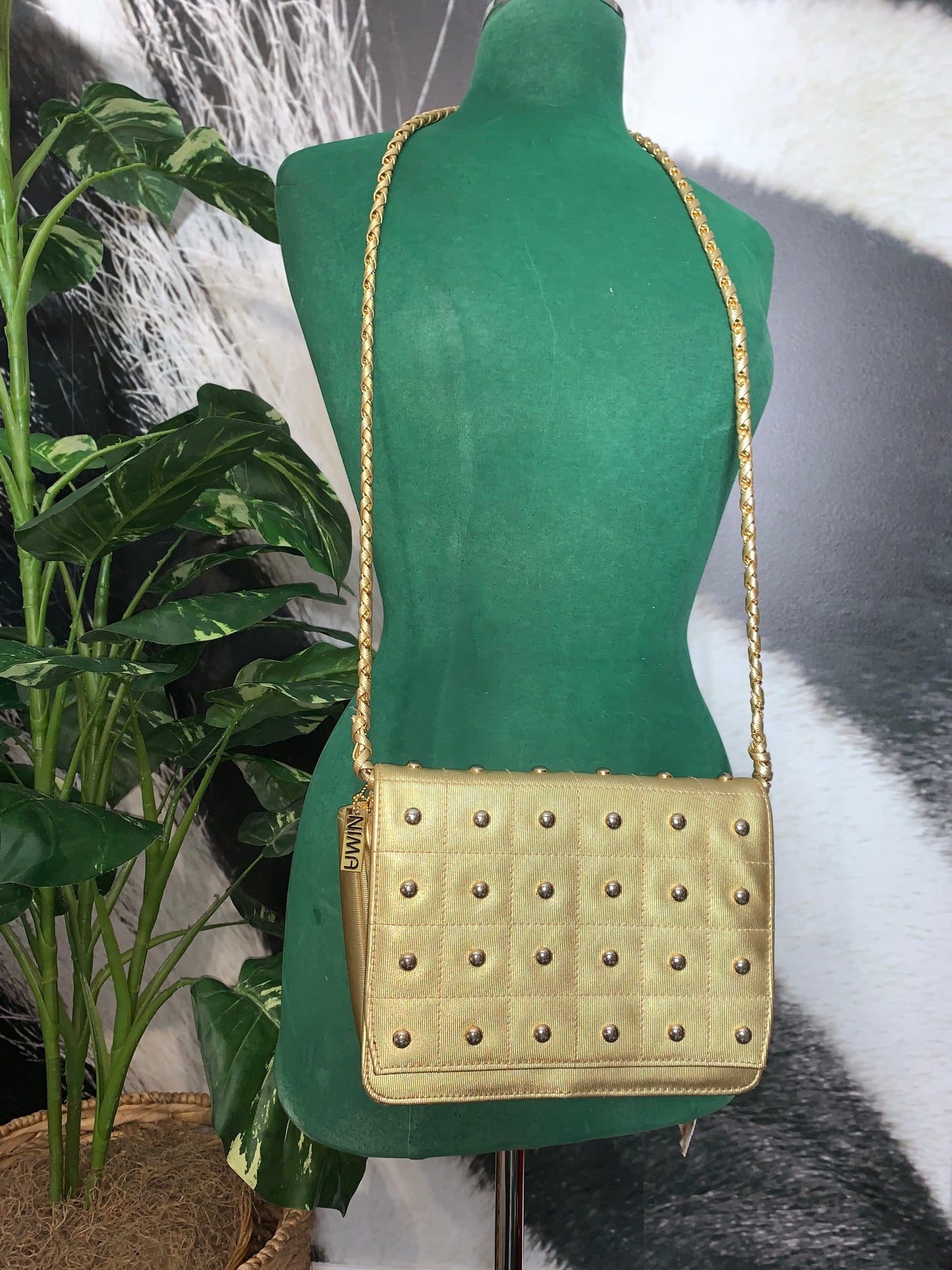 Vntg. Nima Golden Purse